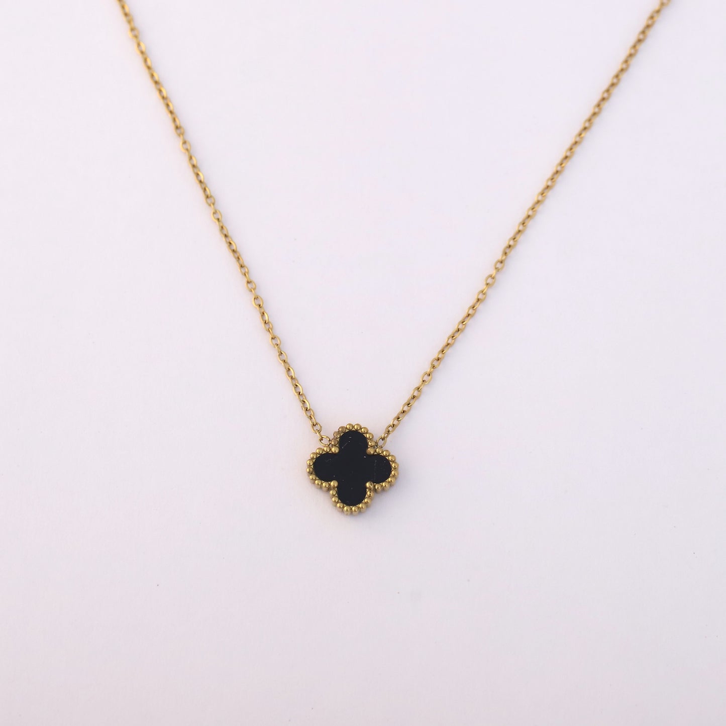 Black clover necklace