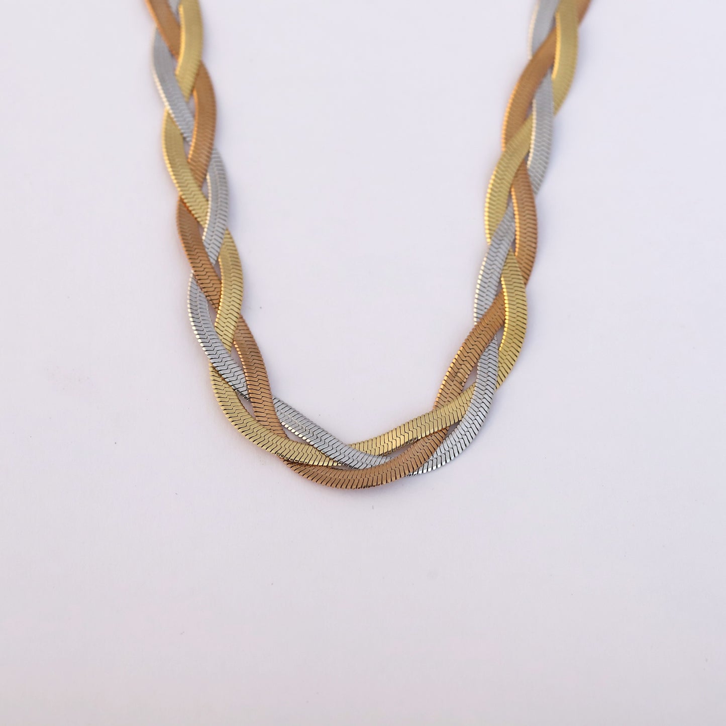 Stylish Multi-Tone Necklace - ZIPPORY