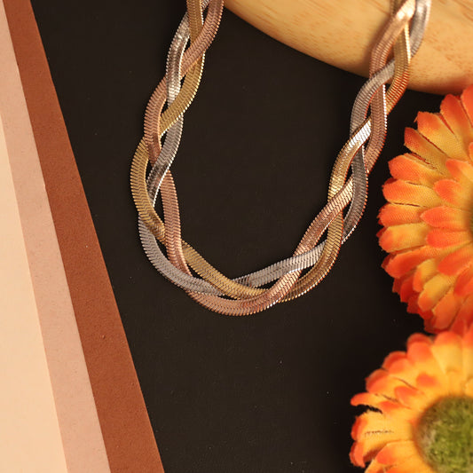 Stylish Multi-Tone Necklace - ZIPPORY