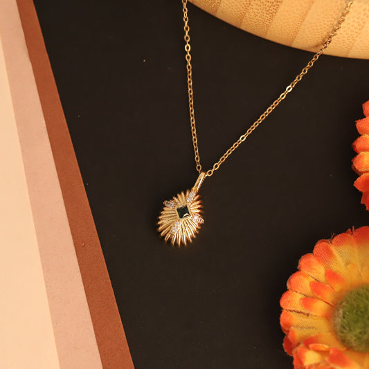 Golden Luxe Shell Pendant Necklace - ZIPPORY