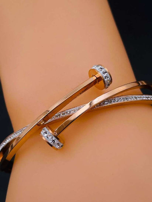 Cute Korean Style Rose Gold Bracelet - ZIPPORY