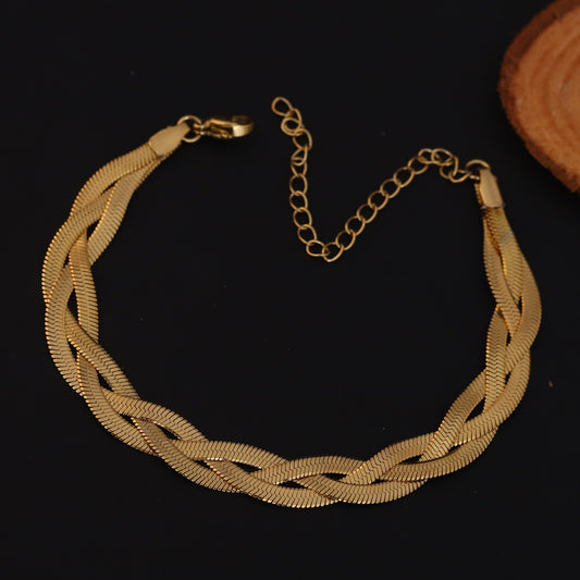 Cute Double Chain Snake Bracelet - ZIPPORY
