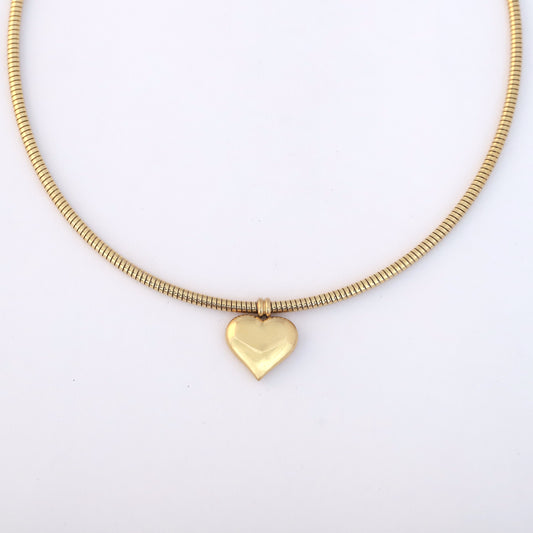 Heart Pendant Hasli Necklace-Romantic Choker - ZIPPORY