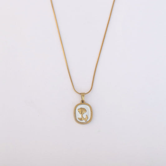Vintage Rose Pendant Necklace - ZIPPORY