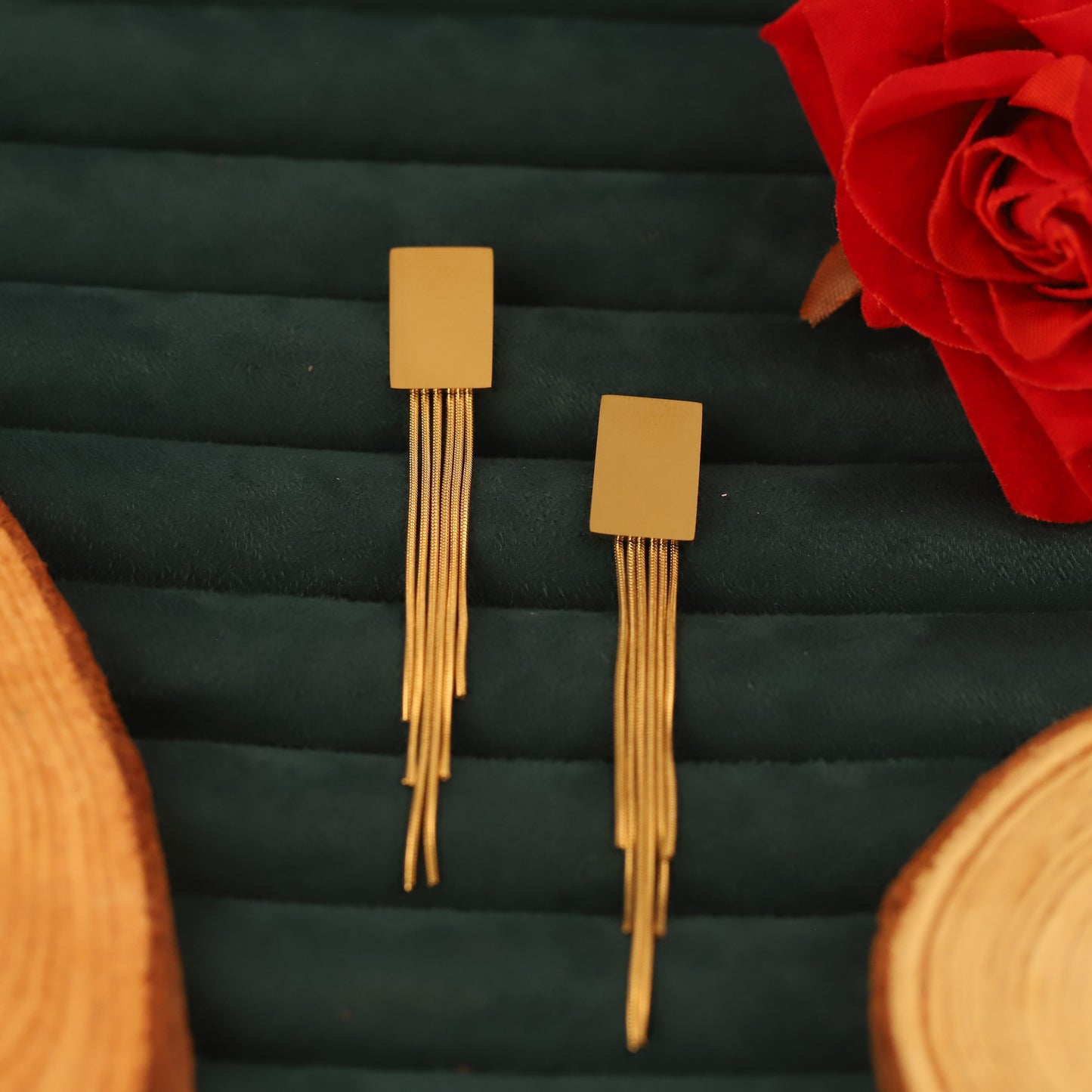 Western Stylish Long Dazzling Tassel Dangle Earrings - ZIPPORY