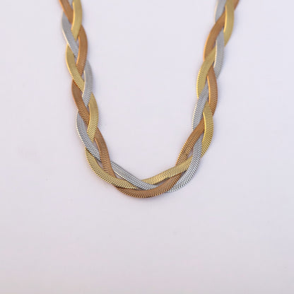 Stylish Multi-Tone Necklace - ZIPPORY