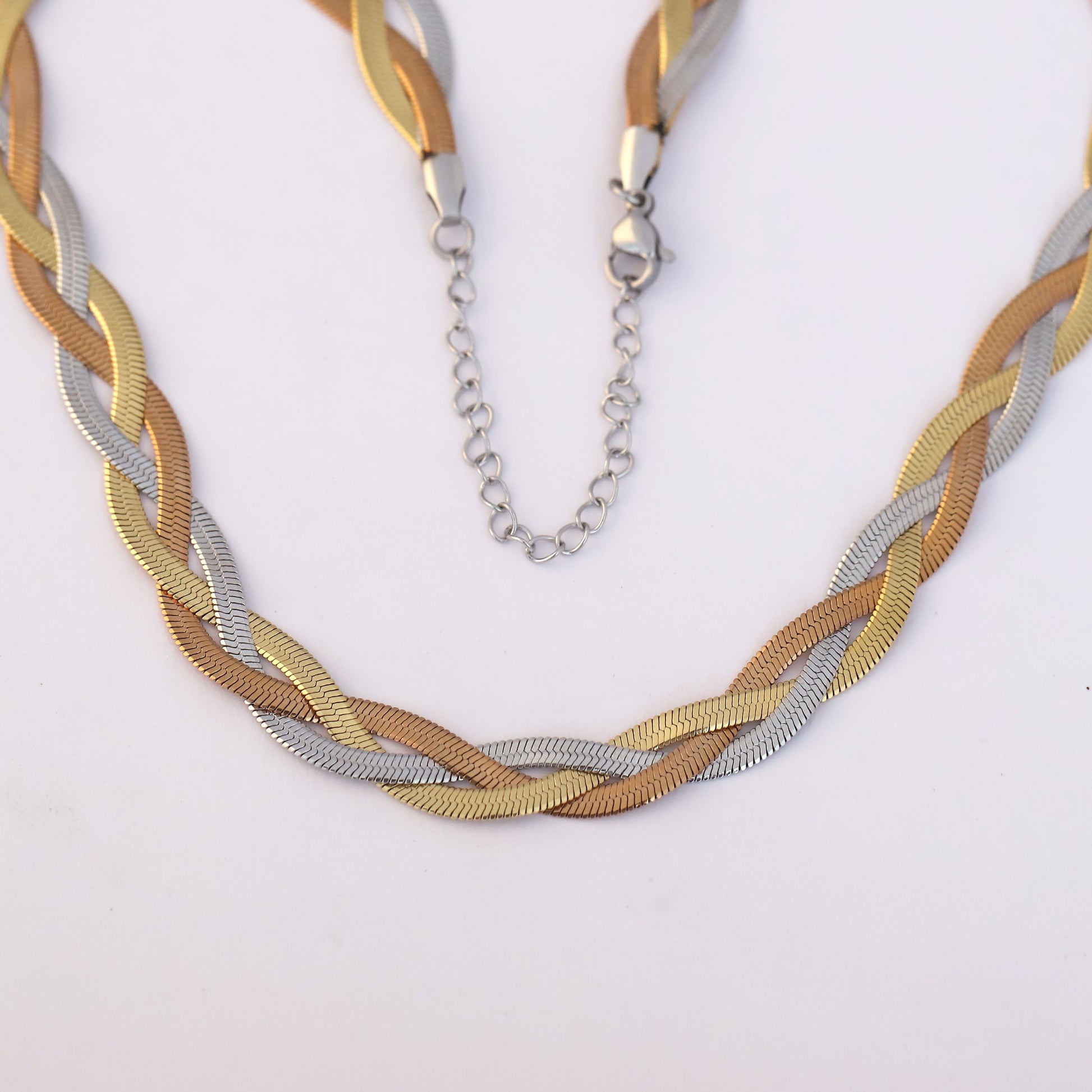 Stylish Multi-Tone Necklace - ZIPPORY