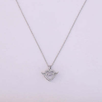 Smart Angel Silver Necklace - ZIPPORY