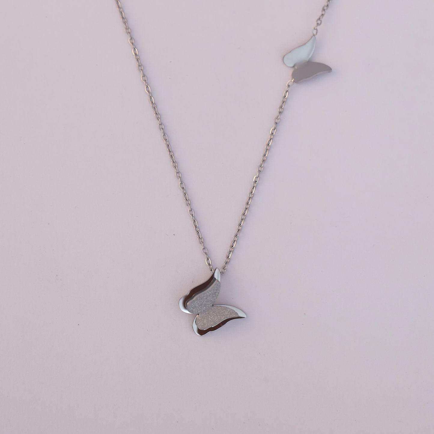 Elegant Silver-Plated Butterfly Necklace - ZIPPORY