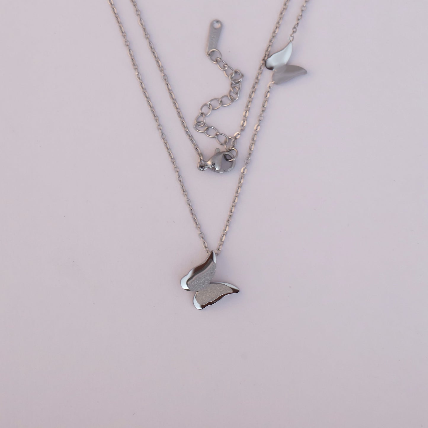 Elegant Silver-Plated Butterfly Necklace - ZIPPORY