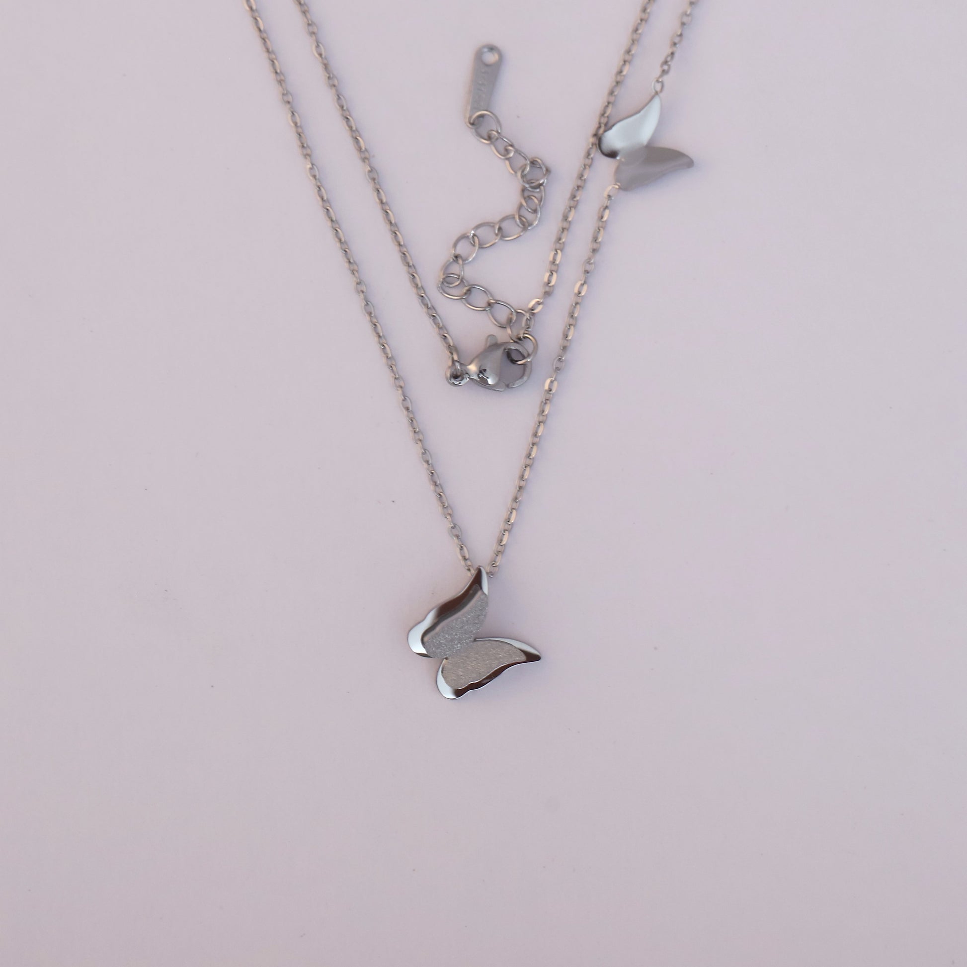 Elegant Silver-Plated Butterfly Necklace - ZIPPORY