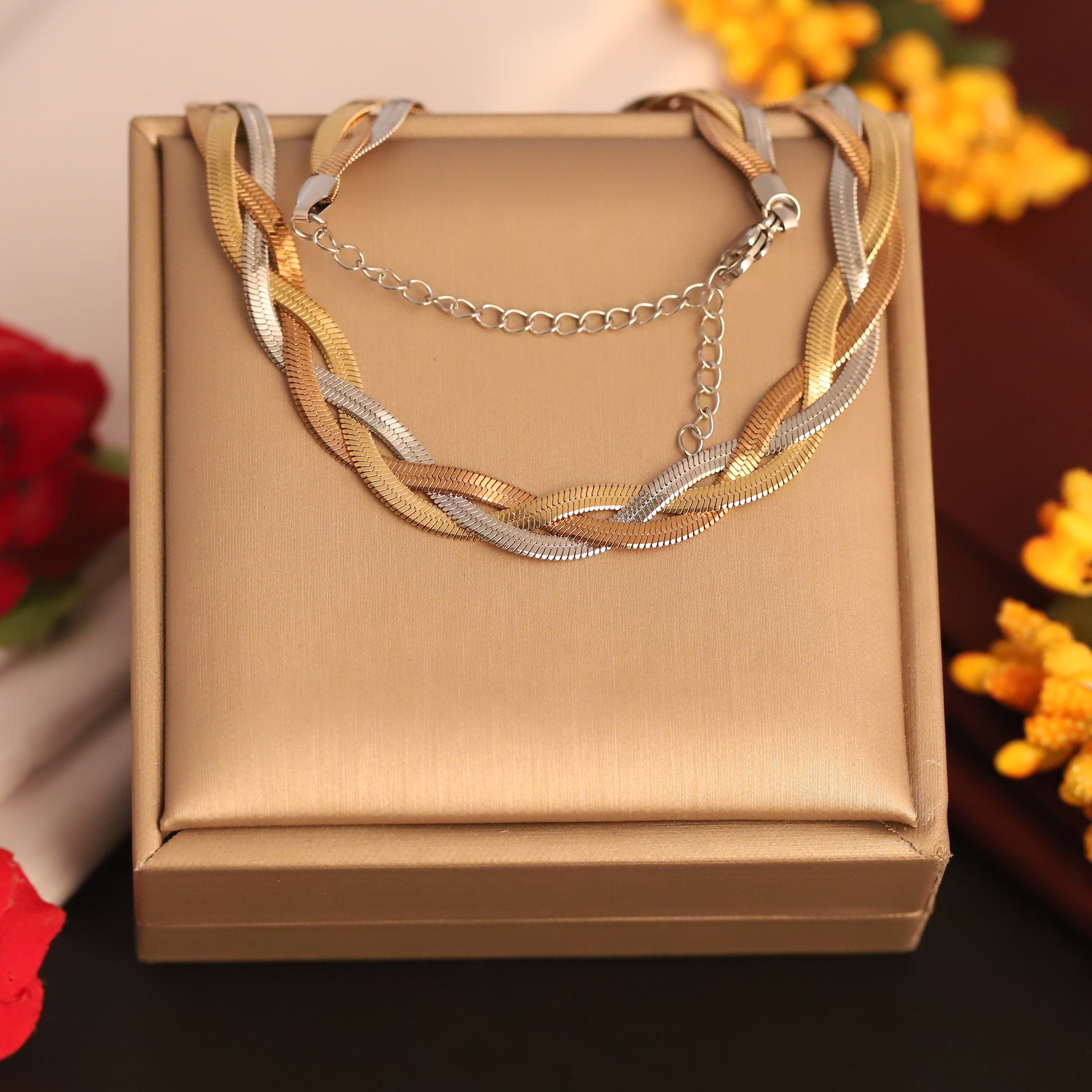 Stylish Multi-Tone Necklace - ZIPPORY