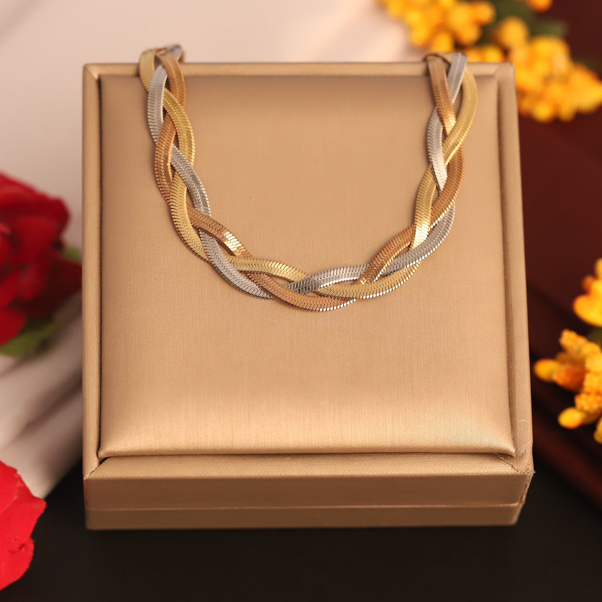 Stylish Multi-Tone Necklace - ZIPPORY