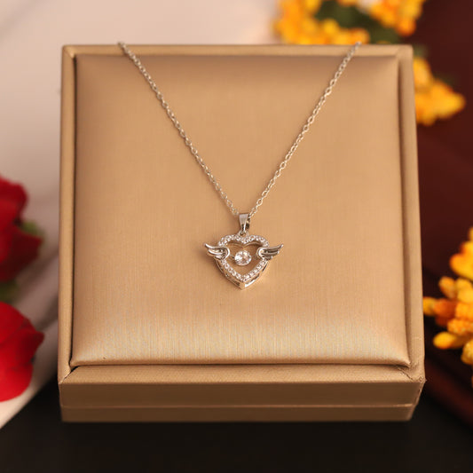 Smart Angel Silver Necklace - ZIPPORY