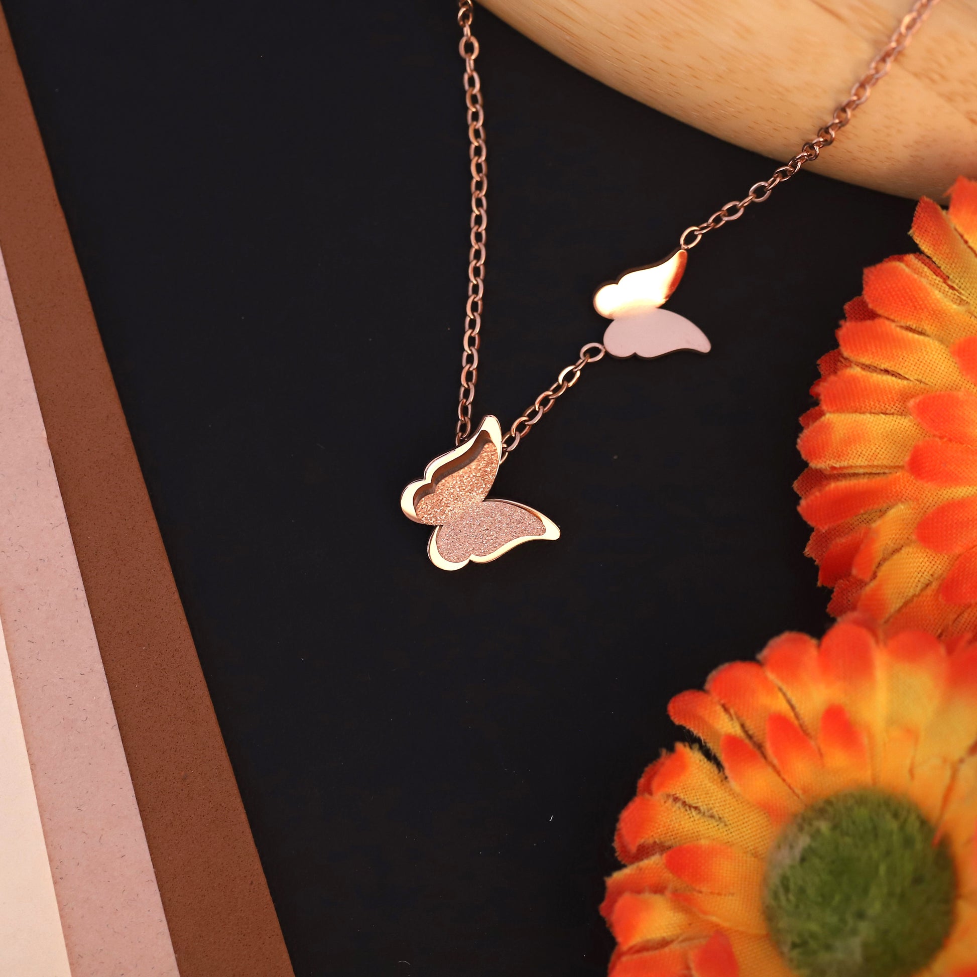 Minimalist Butterfly Pendant Necklace - ZIPPORY