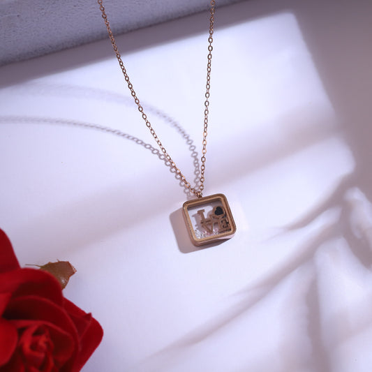 Elegant Love Design Necklace Jewelry set -Rose Gold Plated - ZIPPORY