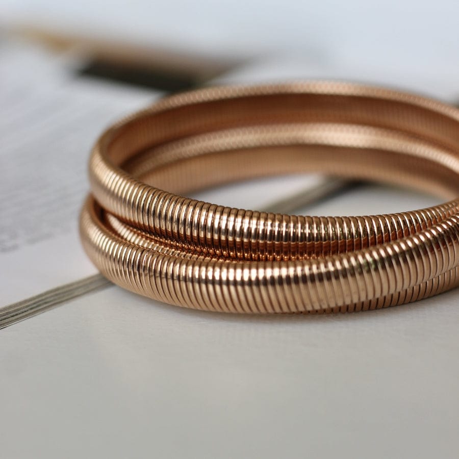 Korean Style 3 Layer 18k Rose Gold Bracelet - ZIPPORY