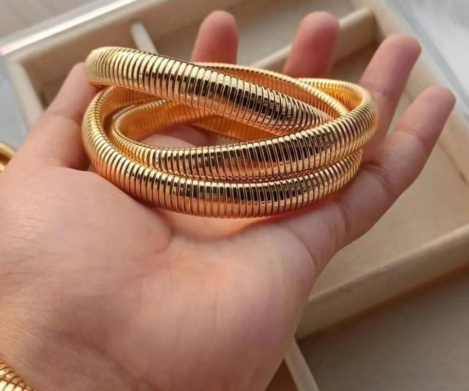 Korean Style 3 Layer Gold Plated Bracelet - ZIPPORY