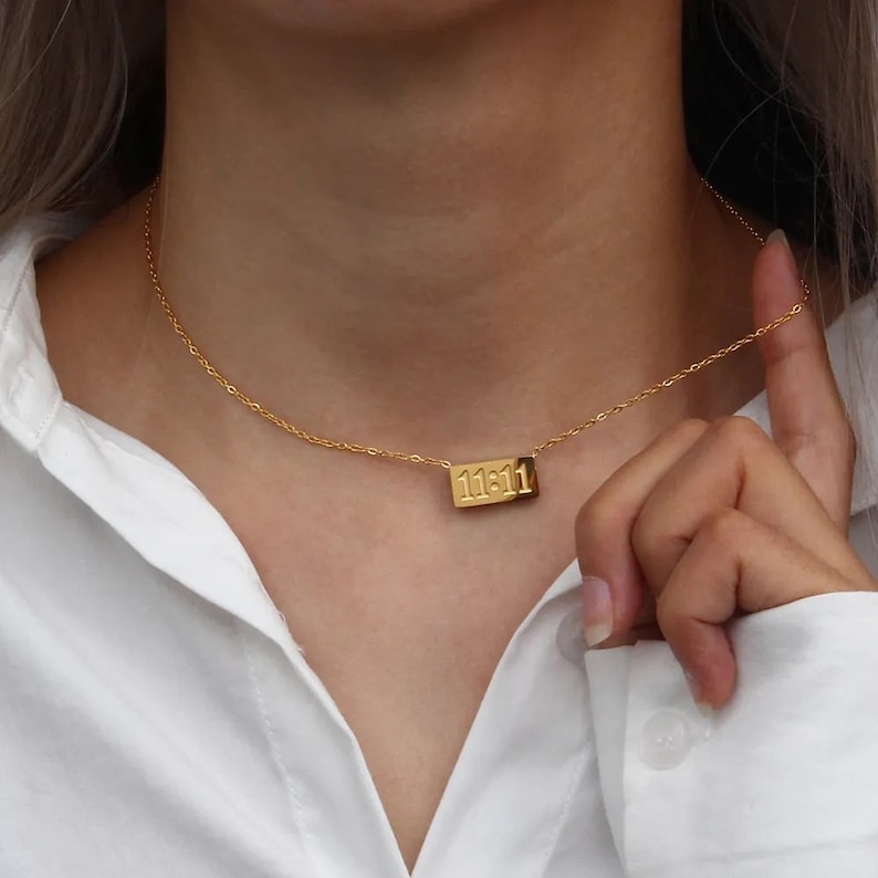 11:11 Angel Number Minimalist Necklace - ZIPPORY