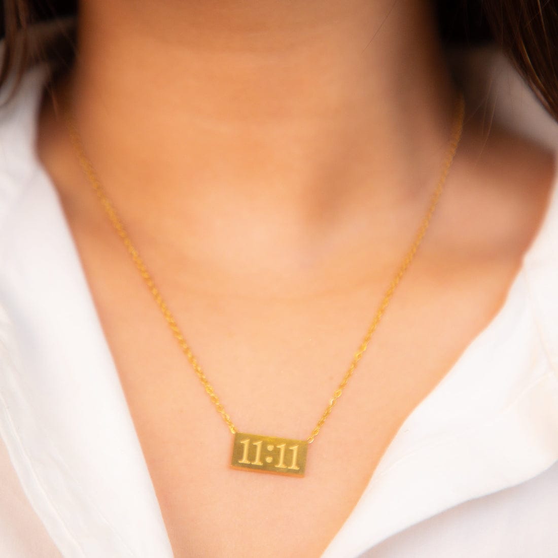11:11 Angel Number Minimalist Necklace - ZIPPORY