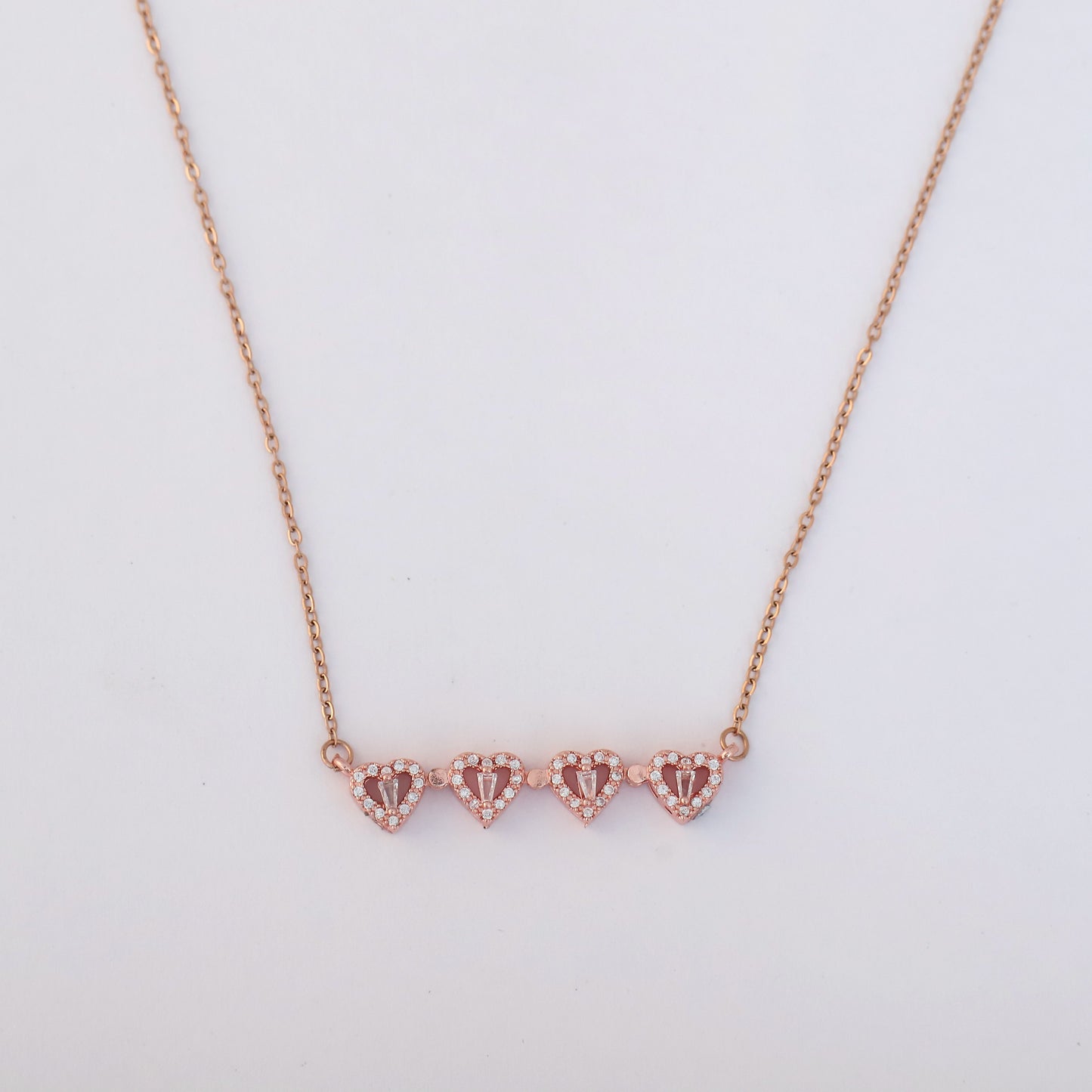 Elegant Rose Gold Plated Magnetic Geometric Pendant Necklace - ZIPPORY