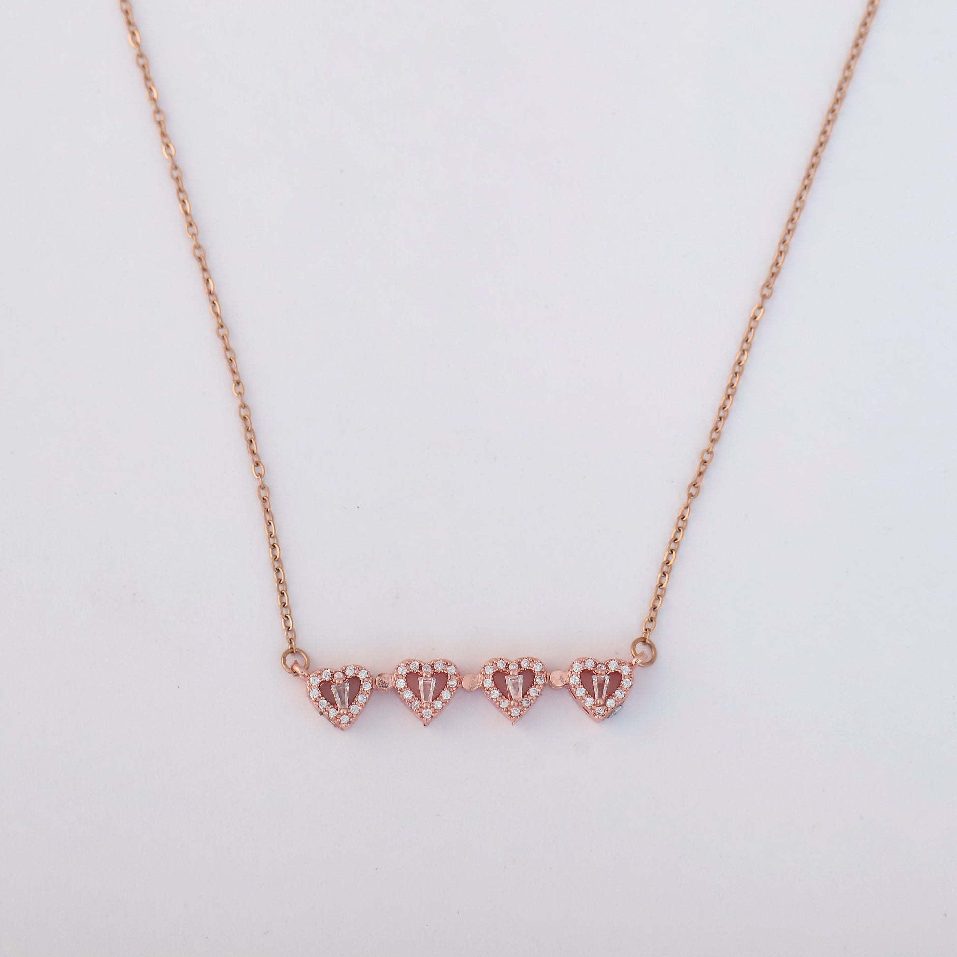 Elegant Rose Gold Plated Magnetic Geometric Pendant Necklace - ZIPPORY