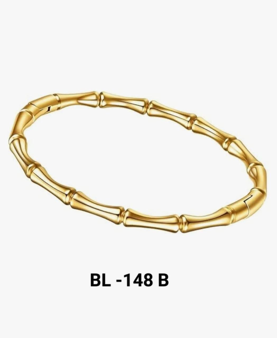 Golden Bamboo Stainless Steel Bracelet side openable - ZIPPORY