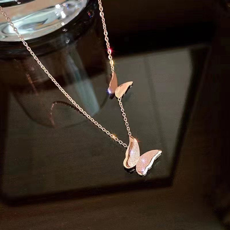 Minimalist Butterfly Pendant Necklace - ZIPPORY