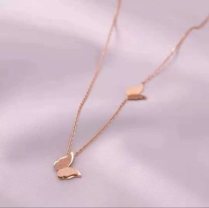 Minimalist Butterfly Pendant Necklace - ZIPPORY