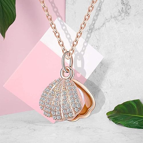 Minimalist Pearl Shell Gold Necklace - ZIPPORY