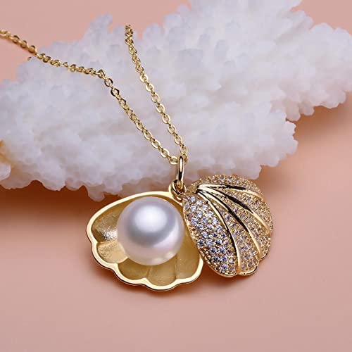 Minimalist Pearl Shell Gold Necklace - ZIPPORY