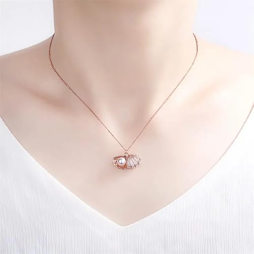 Minimalist Pearl Shell Gold Necklace - ZIPPORY