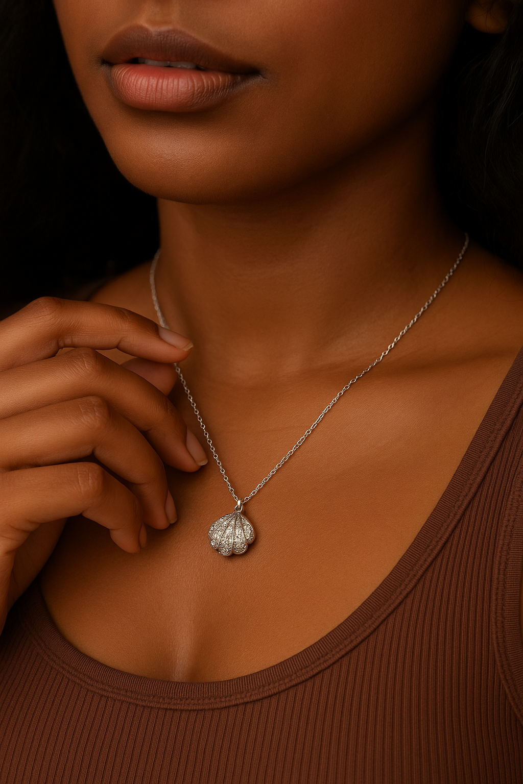 Minimalist Silver Pearl Necklace - ZIPPORY