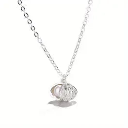 Minimalist Silver Pearl Necklace - ZIPPORY