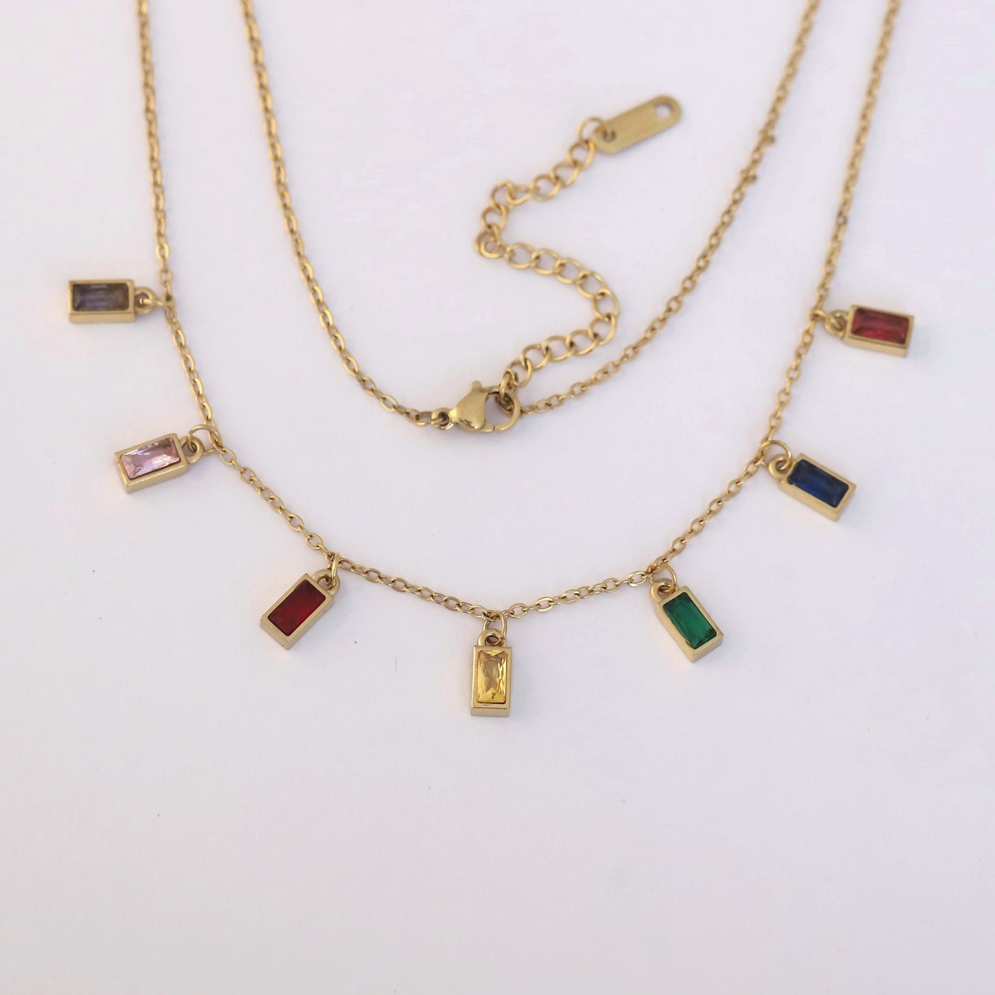 Rainbow Charm Necklace - ZIPPORY