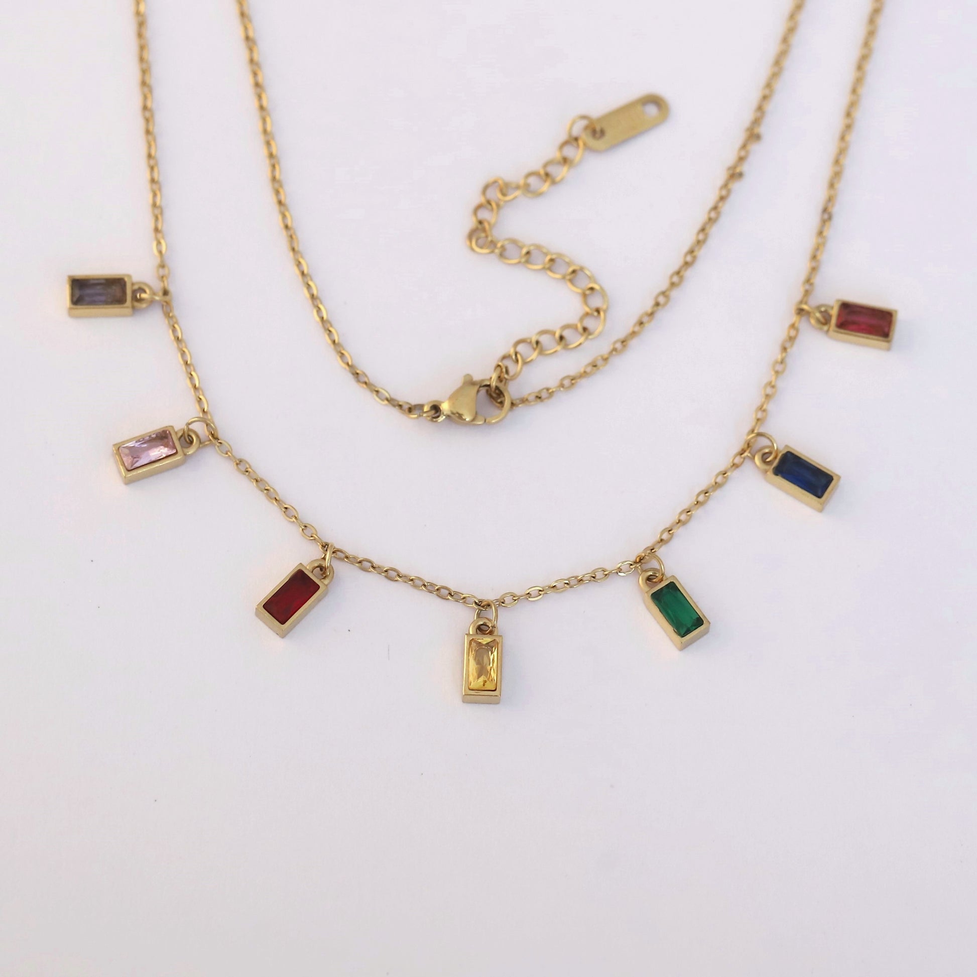 Rainbow Charm Necklace - ZIPPORY