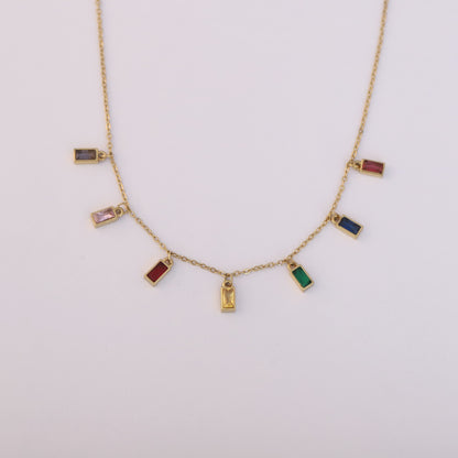 Rainbow Charm Necklace - ZIPPORY