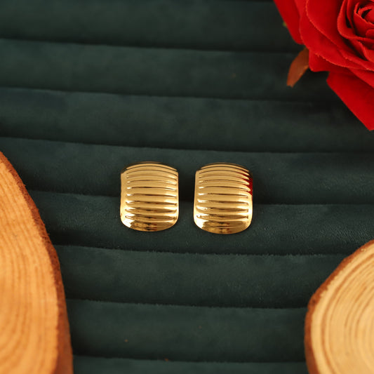 Stunning Korean Gold Hoop Earrings - ZIPPORY