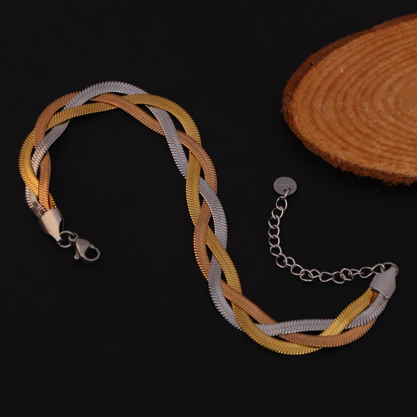 Tri Color Snake Chain Bracelet - ZIPPORY