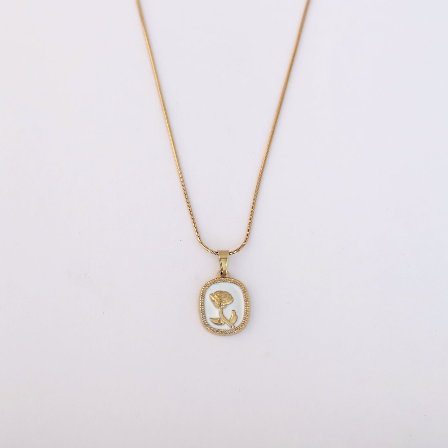 Vintage Rose Pendant Necklace - ZIPPORY