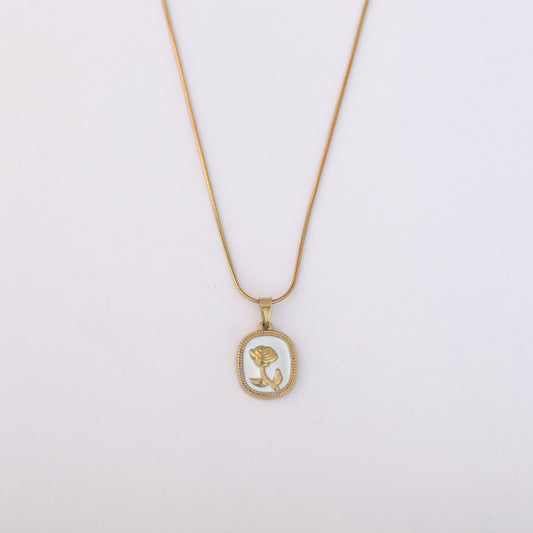 Vintage Rose Pendant Necklace - ZIPPORY