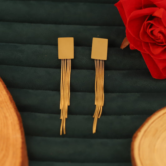 Western Stylish Long Dazzling Tassel Dangle Earrings - ZIPPORY